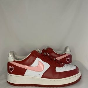 Rare pink and red Nike Valentine's day Air Force 1s